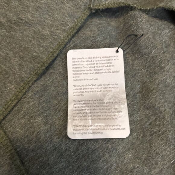 Artesanias "Gacam" Pullover Alpaca Sweater Made Cuzco Peru - Brand New - Green - Picture 6 of 8